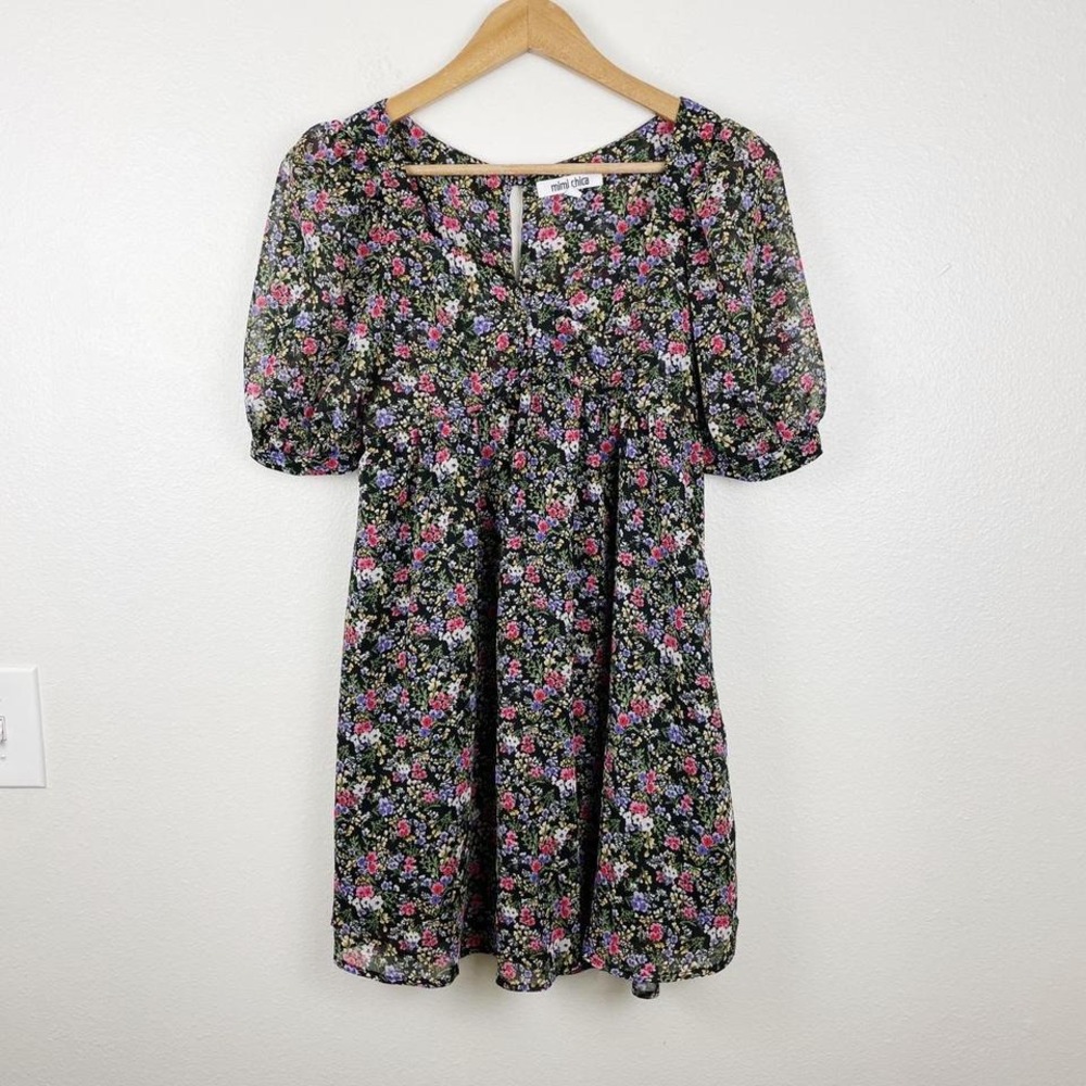 Floral Baby Doll Mini Dress‎
